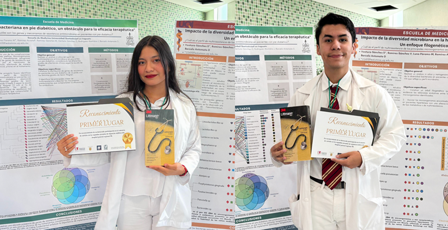 Estudiantes de medicina obtienen primer lugar en concurso de carteles científicos en Jornadas de residentes médicos